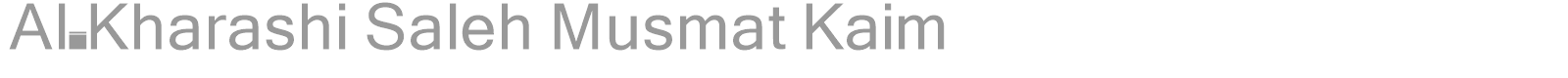 Al-Kharashi Saleh Musmat Kaim font preview